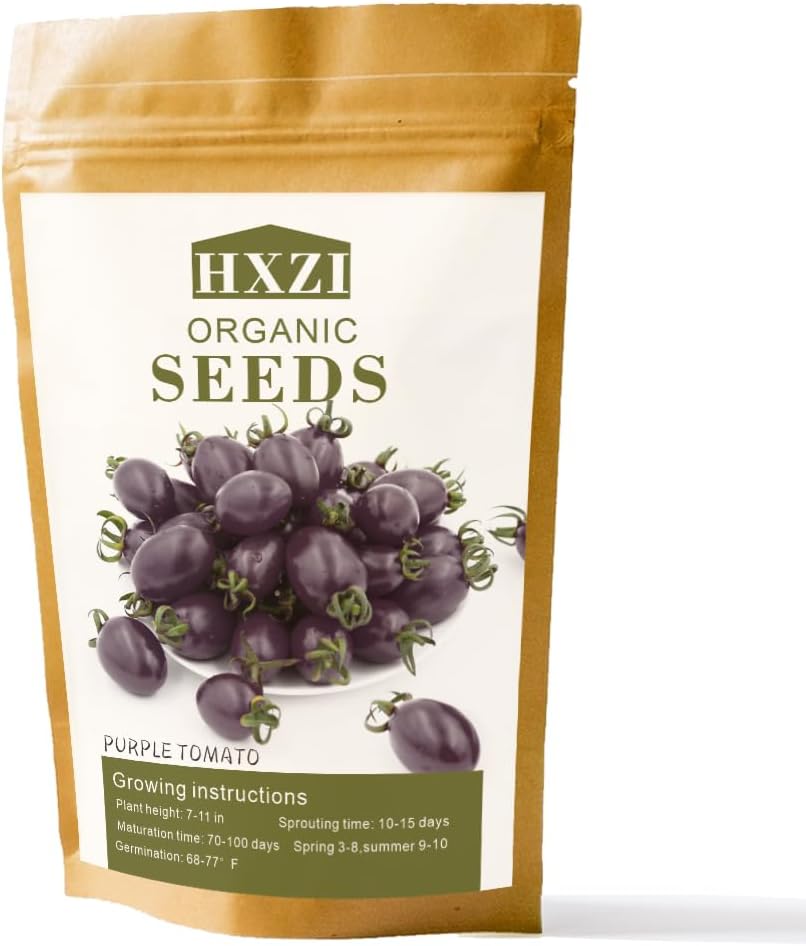 300 Premium Purple Tomato Seeds for Planting - Heirloom Vegetable Seeds for Home Garden