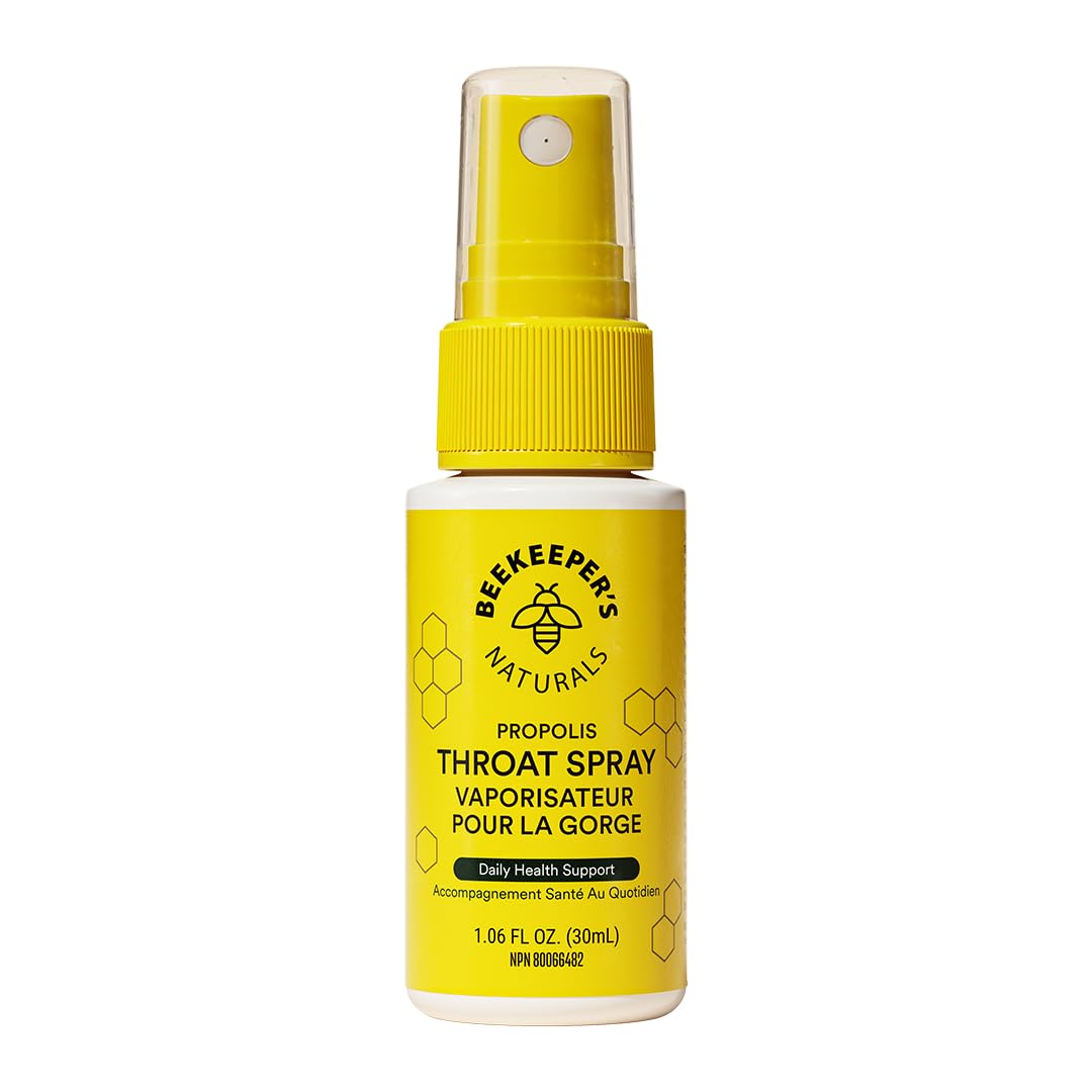 Bee Propolis Throat Spray by Beekeeper’s Naturals – 85mg Natural Immune Support, Sore Throat Relief & Antioxidant Protection – Keto, Paleo, Gluten-Free (1.06 oz)