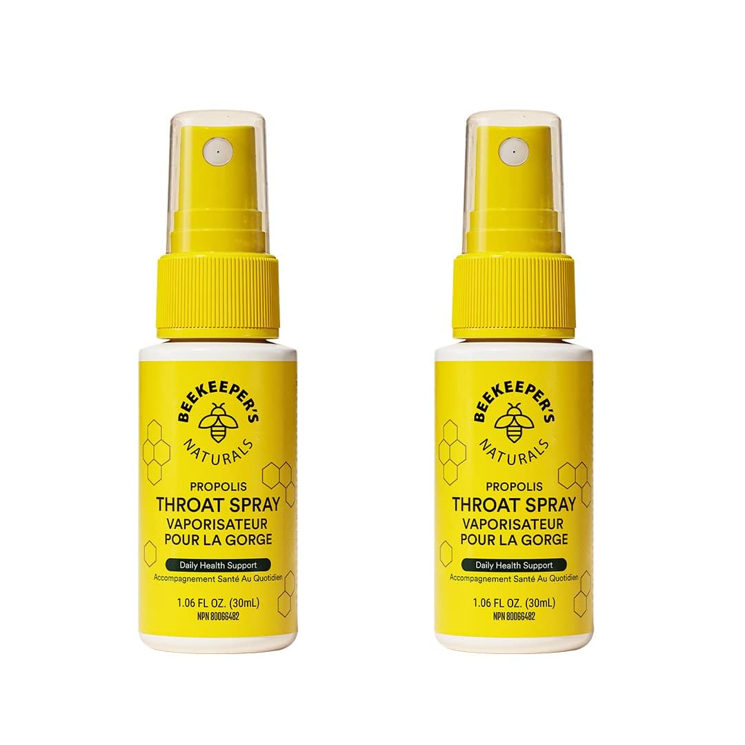 Bee Propolis Throat Spray by Beekeeper’s Naturals – 85mg Natural Immune Support, Sore Throat Relief & Antioxidant Protection – Keto, Paleo, Gluten-Free (1.06 oz)