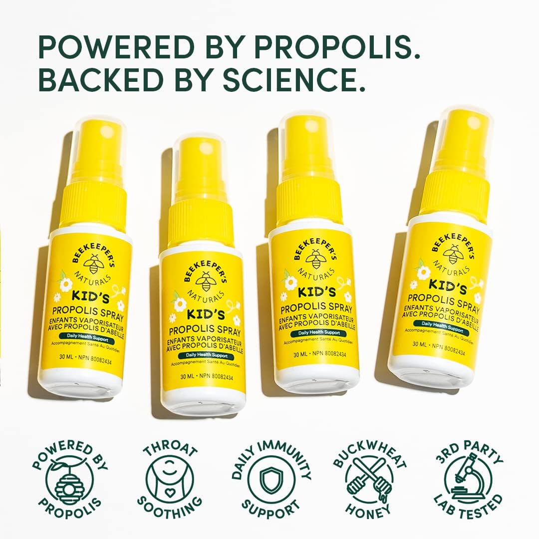 Bee Propolis Throat Spray by Beekeeper’s Naturals – 85mg Natural Immune Support, Sore Throat Relief & Antioxidant Protection – Keto, Paleo, Gluten-Free (1.06 oz)