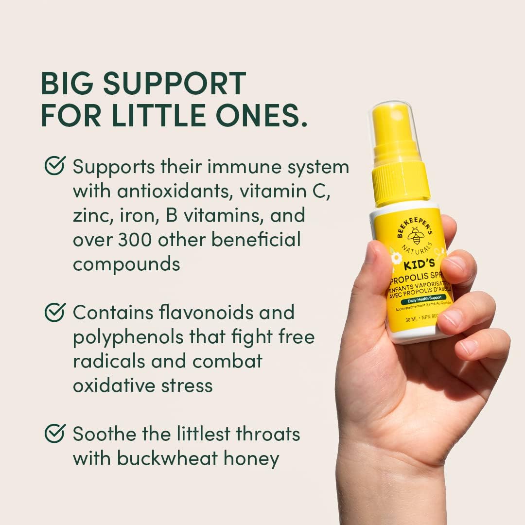 Bee Propolis Throat Spray by Beekeeper’s Naturals – 85mg Natural Immune Support, Sore Throat Relief & Antioxidant Protection – Keto, Paleo, Gluten-Free (1.06 oz)