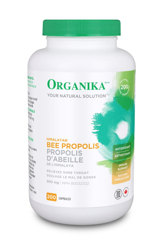 Organika Bee Propolis (Himalayan) – 200 Capsules | Natural Immune Support & Antioxidant | Pure Bee Propolis Supplement from Canada