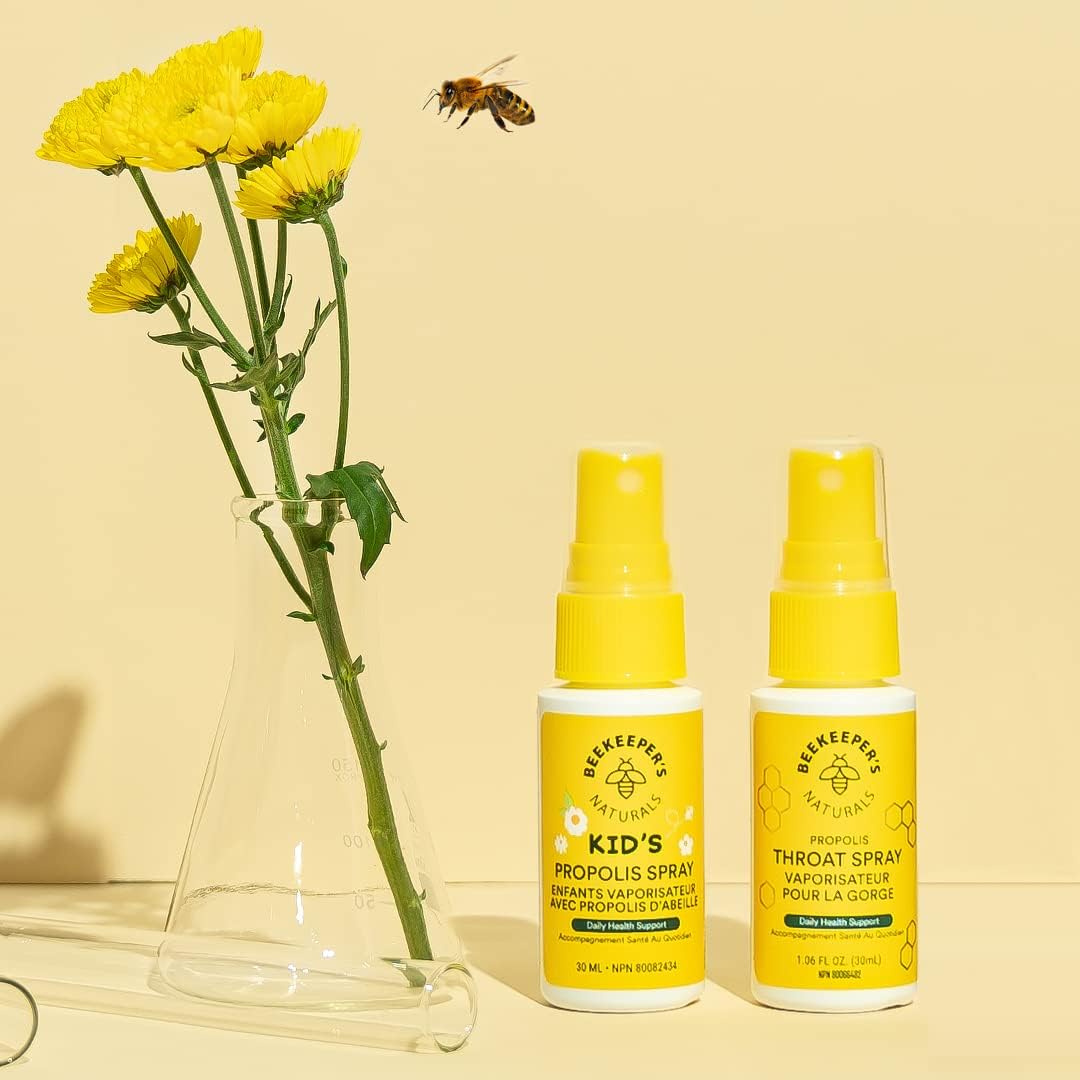 Bee Propolis Throat Spray by Beekeeper’s Naturals – 85mg Natural Immune Support, Sore Throat Relief & Antioxidant Protection – Keto, Paleo, Gluten-Free (1.06 oz)