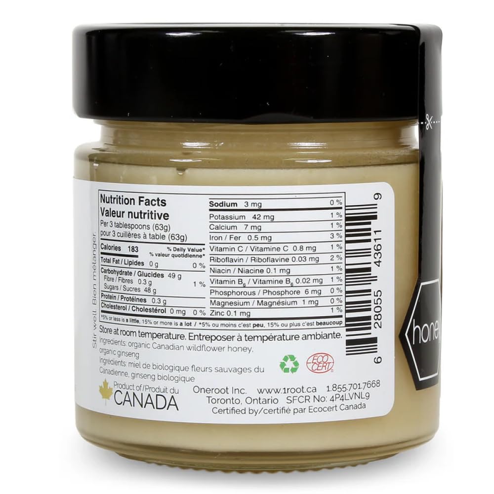 ONEROOT Organic Infused Honey Ginseng