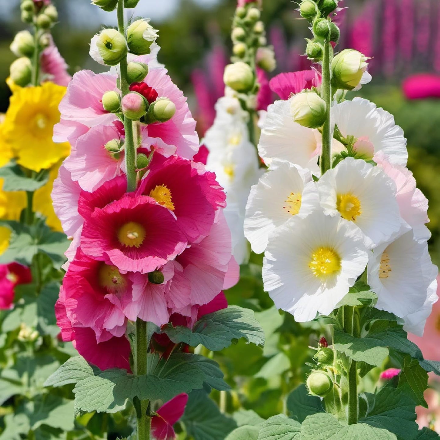 Indian Springs Hollyhock Seeds - 2 Packs x 100+ Seeds Each | Grow Your Canadian Family Garden