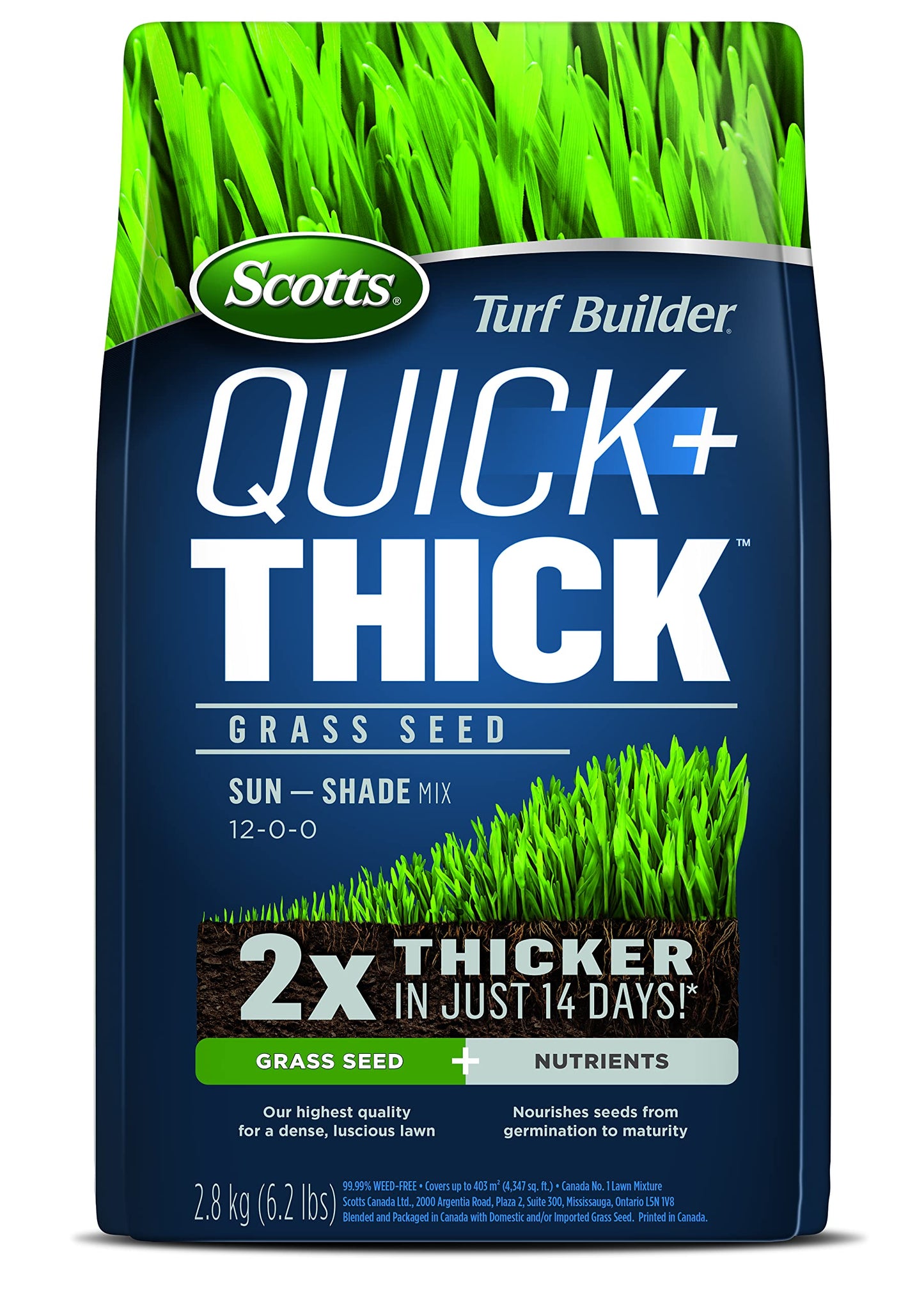 Scotts Turf Builder Quick + Thick Grass Seed (Sun Shade Mix) -