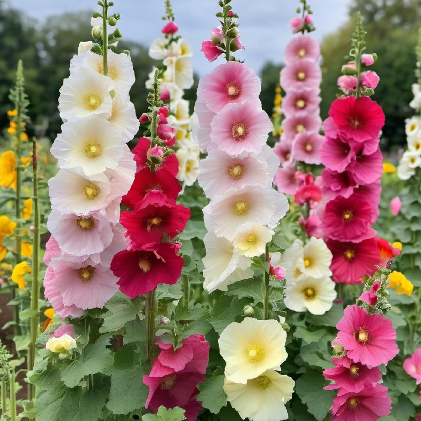 Indian Springs Hollyhock Seeds - 2 Packs x 100+ Seeds Each | Grow Your Canadian Family Garden