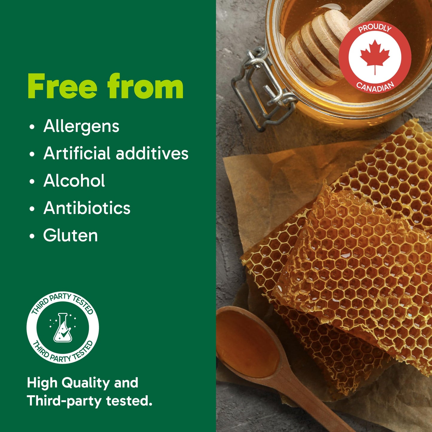 Organika Bee Propolis (Himalayan) – 200 Capsules | Natural Immune Support & Antioxidant | Pure Bee Propolis Supplement from Canada