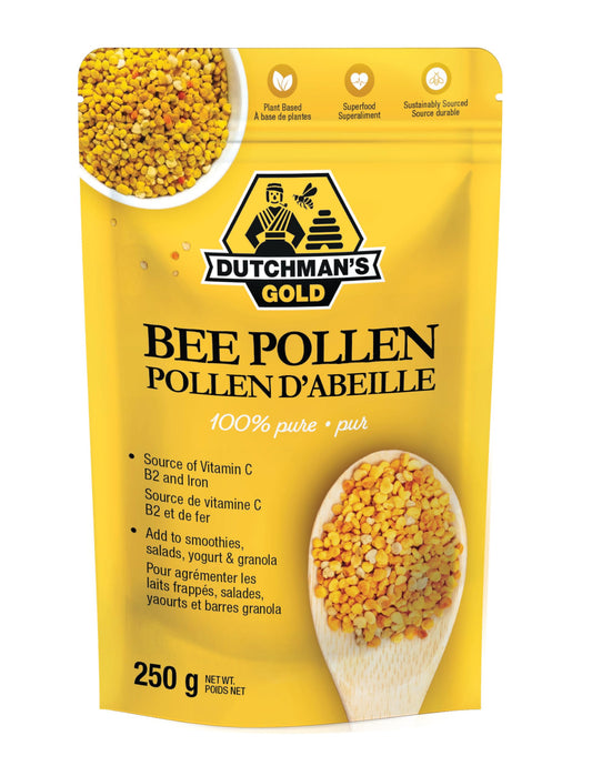Dutchman’s Gold Bee Pollen Granules 250g – 100% Pure Canadian Dried Bee Pollen Superfood | Rich in Vitamins, Minerals & Protein
