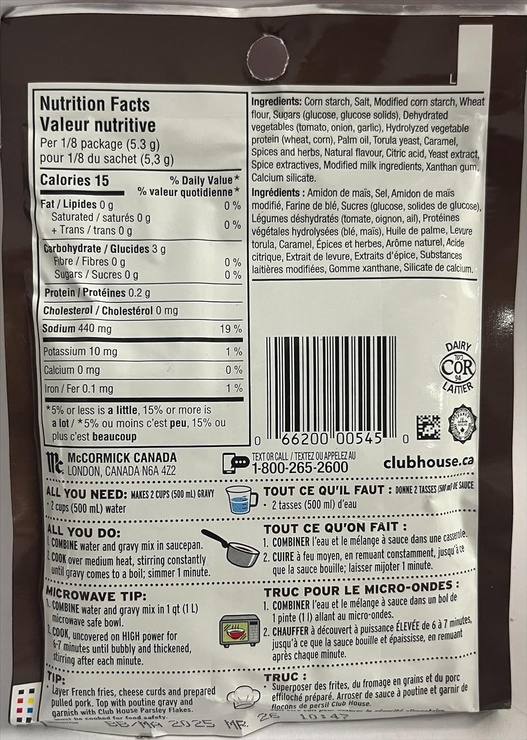 Club House, Dry Sauce powder /Seasoning/Marinade Mix, Poutine Gravy, 42g (Pack of 12) - (Packaging may vary)