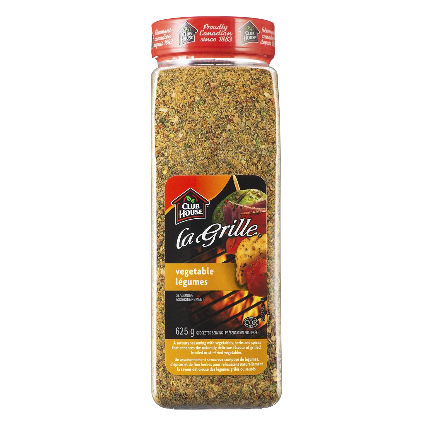 Club House, Grilling Made Easy, Vegetable Seasoning, 625g