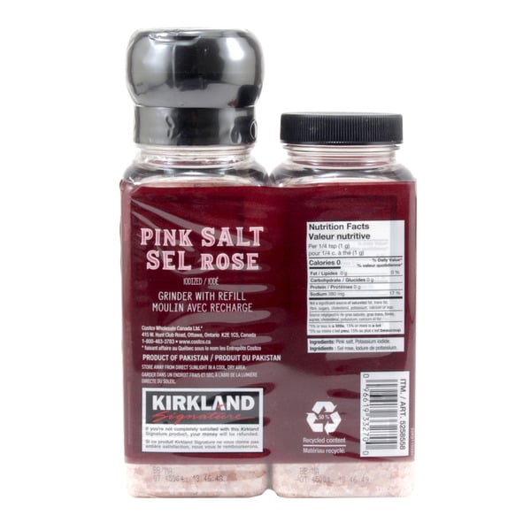 Kirkland Signature Himalayan Pink Salt With Grinder & Refill