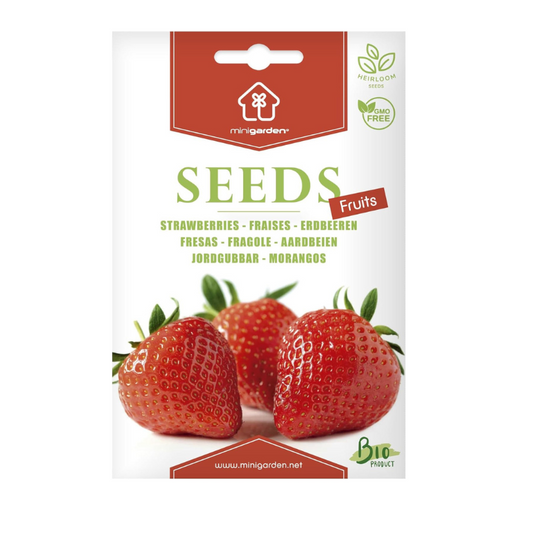 Canadian Organic Premium Strawberry Seeds– 100% Natural & Non-GMO, High Germination, Open-Pollinated & Reproducible – Ideal for Home Gardens & Farms – 300-340 Seeds