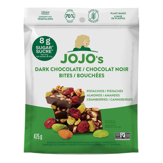 JOJO’s Dark Chocolate Bites, 475 g