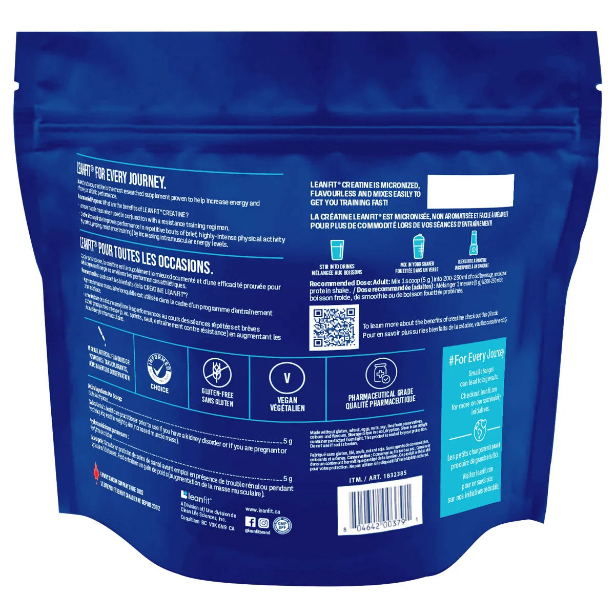 Leanfit Sport Creatine Monohydrate, 1kg