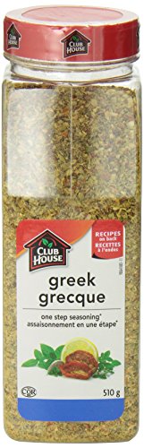 Club House, Quality Natural Herbs & Spices, One Step Seasoning, Greek, 510g - Packaging May Vary