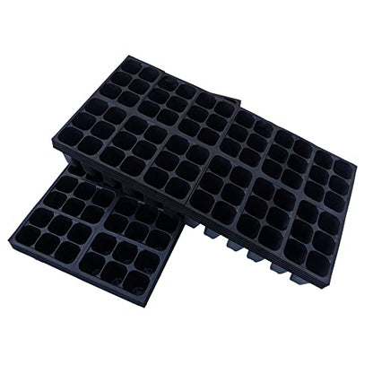 Seedling Starter Trays, 144 Cells (24 Trays - 6 Cells Per Tray) + THCity Stakes
