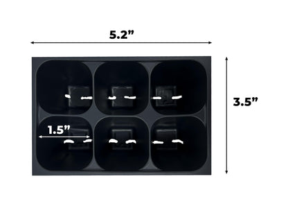 Seedling Starter Trays, 144 Cells (24 Trays - 6 Cells Per Tray) + THCity Stakes