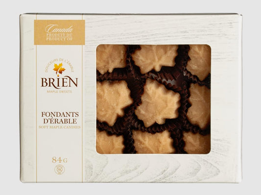 Brien Maple Soft Candy | Maple Sugar Leaf Candy | Vegan Contains No Milk | Made With Grade A Pure Maple Syrup (12 Pieces, Pack of 1)