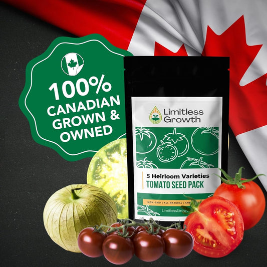 Tomato Heirloom Seed Varieties - 5 Varieties - Seeds for Your Canada Survival Garden! Jubilee, Pink Brandywine , Toma Verde