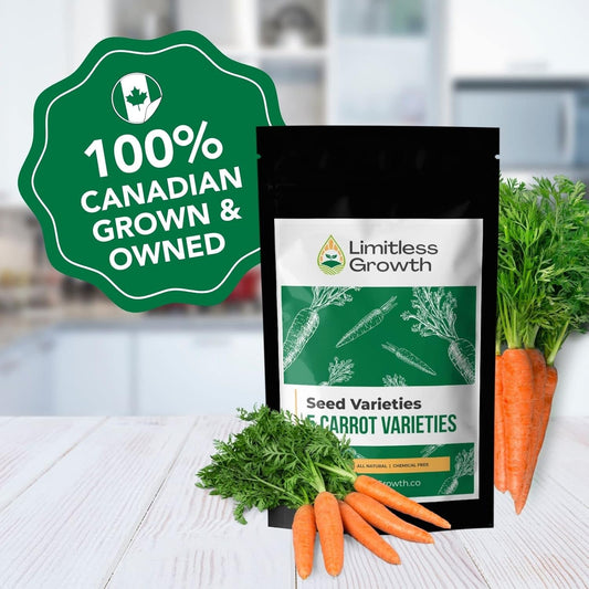 Carrot Seeds - 5 Varieties - 5000+ Seeds - Non-GMO - Carrot Seeds for Your Canadian Garden, Baby Finger, Danvers Half-Long , Chantenay Red , Nantes Coreless , Scarlet Nantes