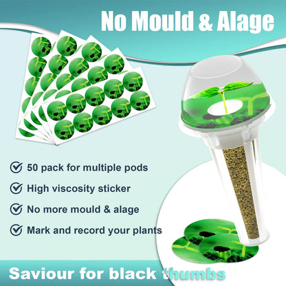 128 pcs Seed Pod Kit for Hyroponics, Grow Anything Kit for Hydroponics,  with 50 Grow Sponges, and Plant Food, 50 Pod Labels, Compatible with IDOO