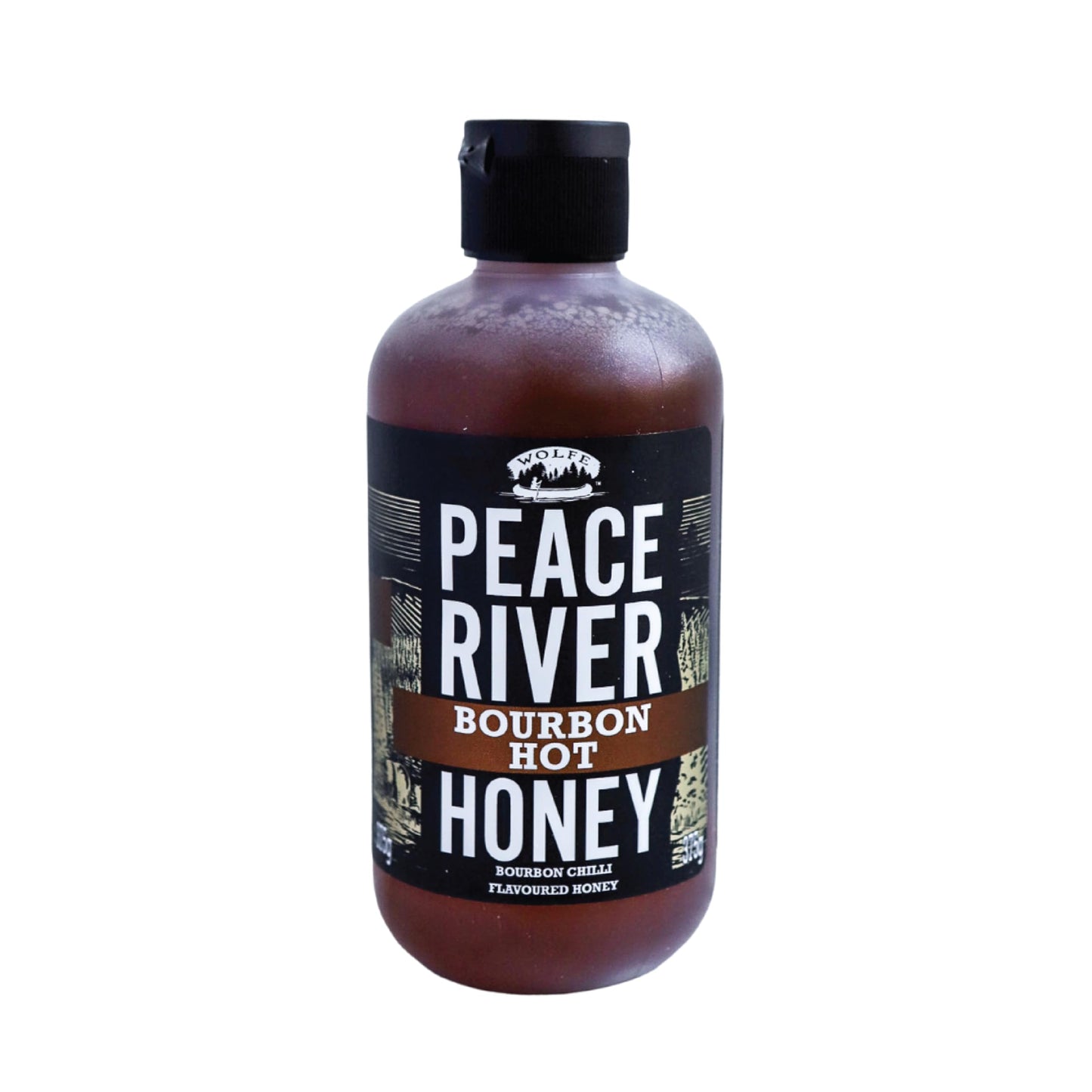 Peace River Hot Honey Pineapple & Jalapeno  | Medium Heat | Kosher Certified | Spicy Honey | Sustainably Sourced in Canada | Perfect for Drizzling, Glazing & Cooking | Squeeze Bottle 375g