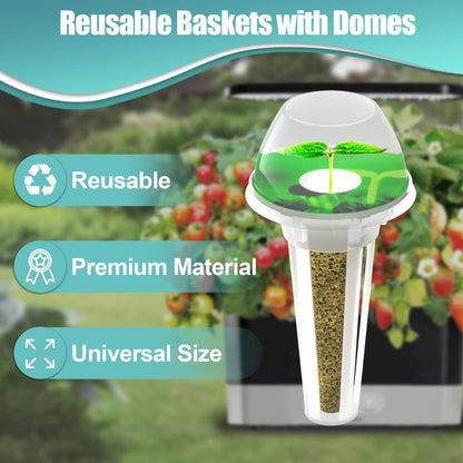 128 pcs Seed Pod Kit for Hyroponics, Grow Anything Kit for Hydroponics,  with 50 Grow Sponges, and Plant Food, 50 Pod Labels, Compatible with IDOO
