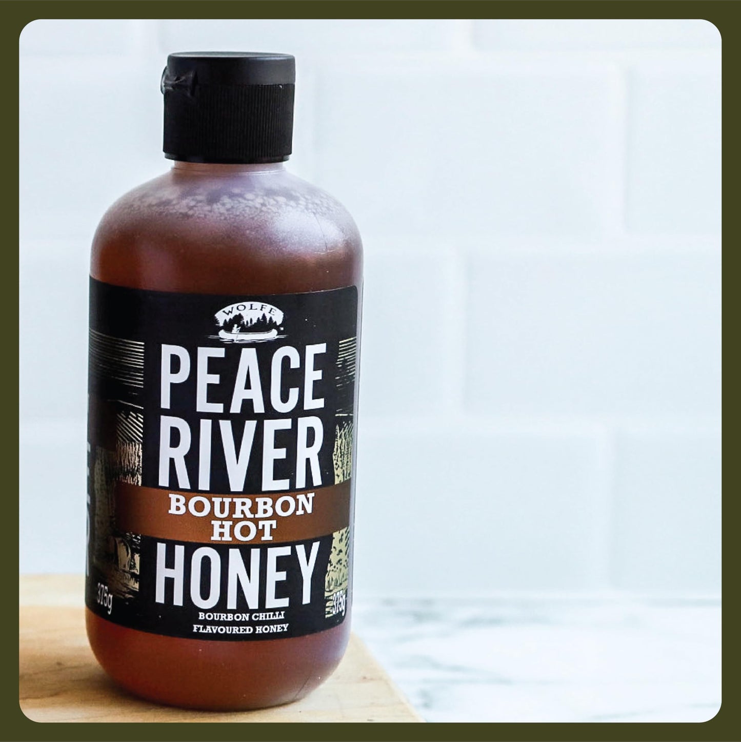 Peace River Hot Honey Pineapple & Jalapeno  | Medium Heat | Kosher Certified | Spicy Honey | Sustainably Sourced in Canada | Perfect for Drizzling, Glazing & Cooking | Squeeze Bottle 375g