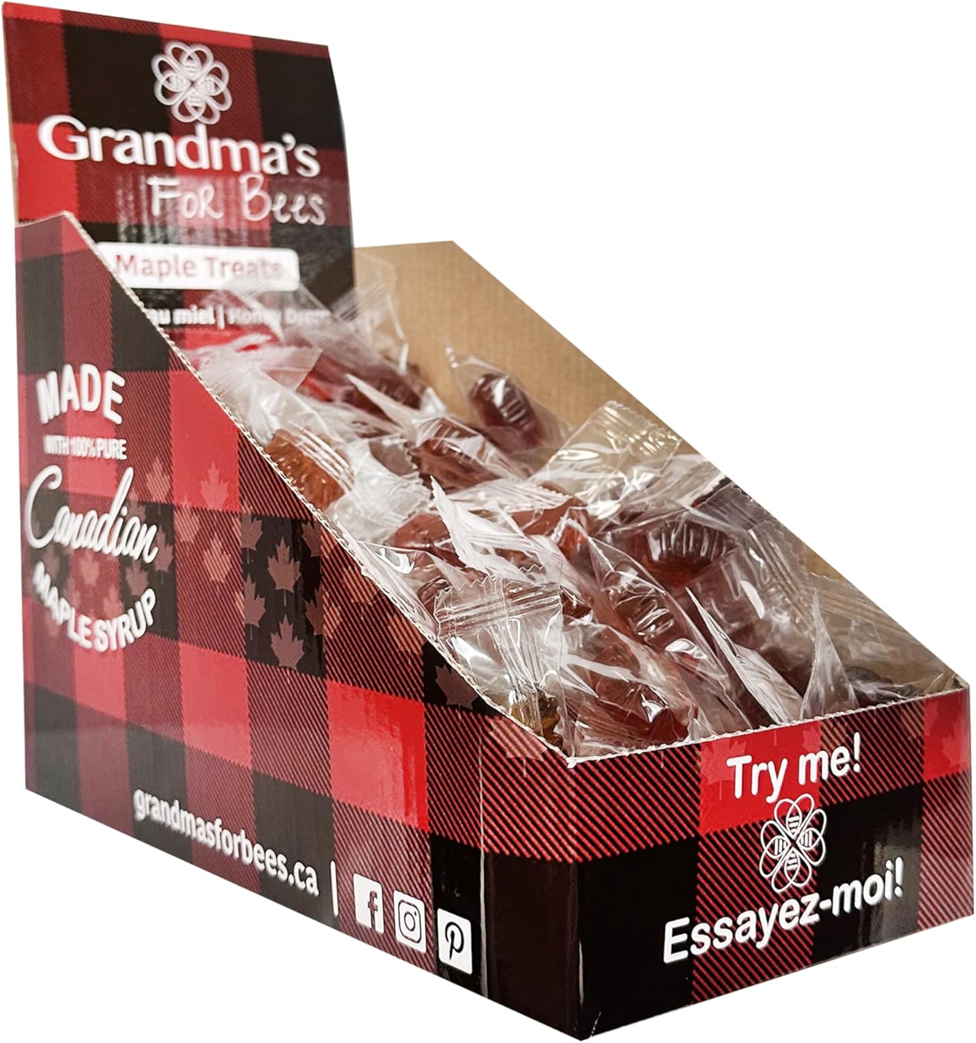 Grandma's For Bees | Traditional Maple Candy | Made with Pure Maple Syrup | 1KG