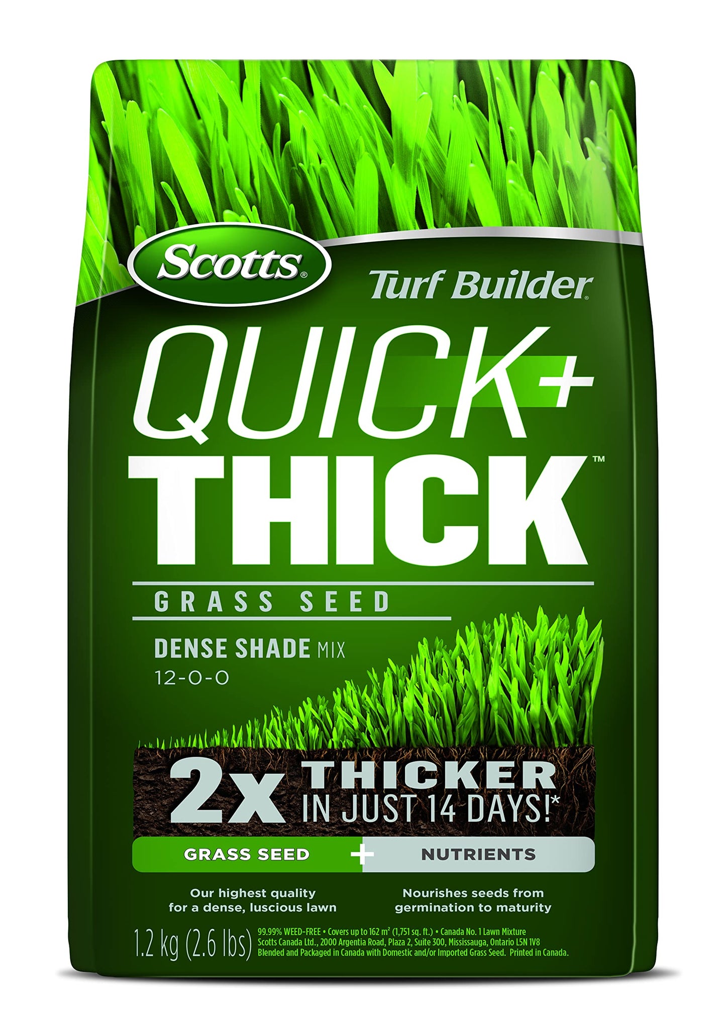 Scotts Turf Builder Quick + Thick Grass Seed (Dense Shade) 1.2kg