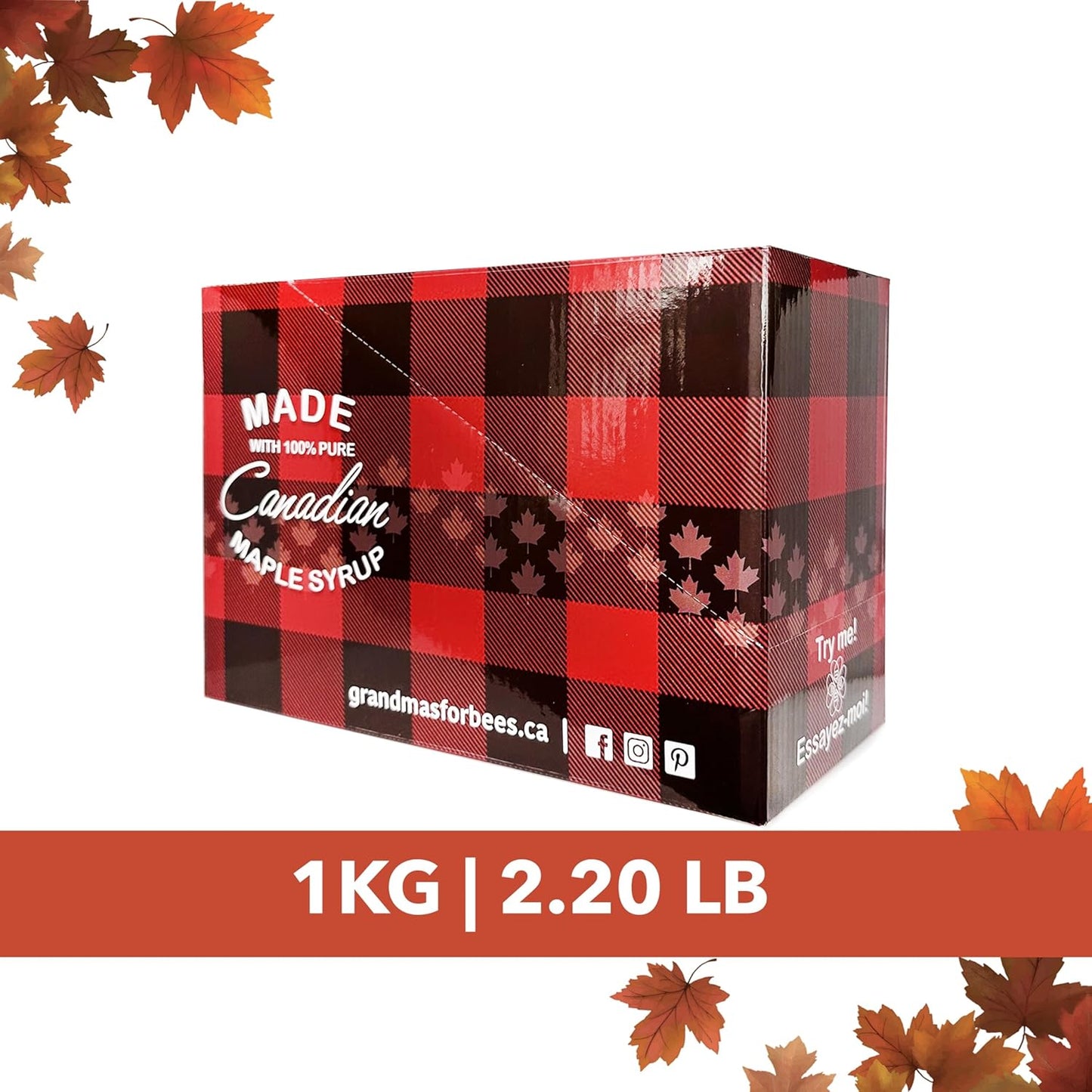 Grandma's For Bees | Traditional Maple Candy | Made with Pure Maple Syrup | 1KG