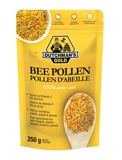 Dutchman’s Gold Bee Pollen Granules 250g – 100% Pure Canadian Dried Bee Pollen Superfood | Rich in Vitamins, Minerals & Protein