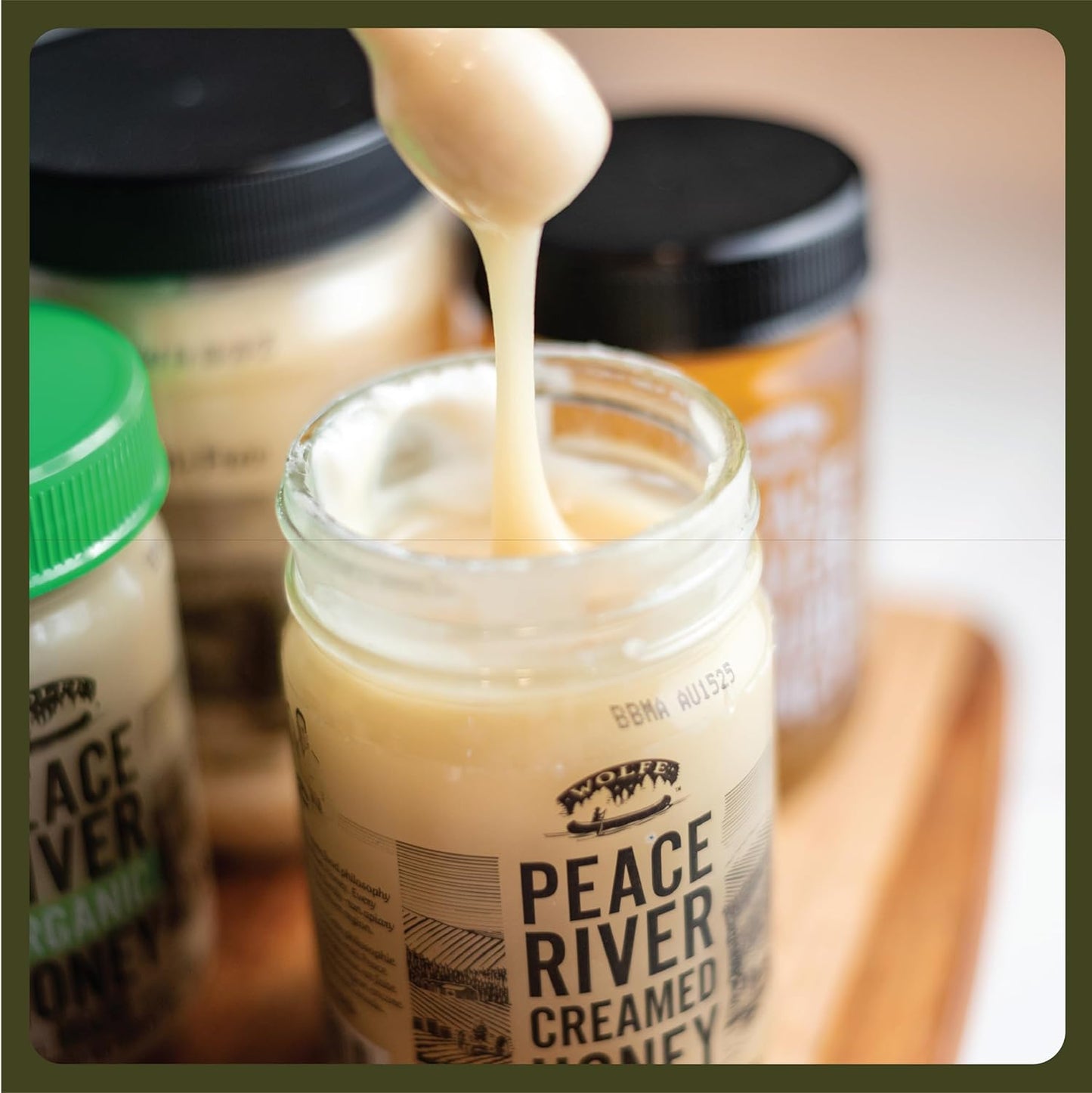 Peace River Organic Creamed Honey | 100% Pure, Canadian Raw Honey | Unpasteurized | Never Crystalizes | Preservative & Additive Free, Non-GMO | Smooth & Spreadable | Sustainably Sourced | 500g Jar