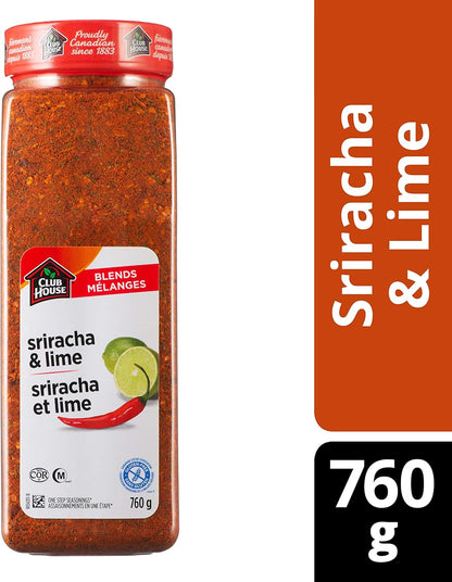 Club House, Peper lime Quality Natural Herbs & Spices, One Step Seasoning, Sriracha Lime, 760g