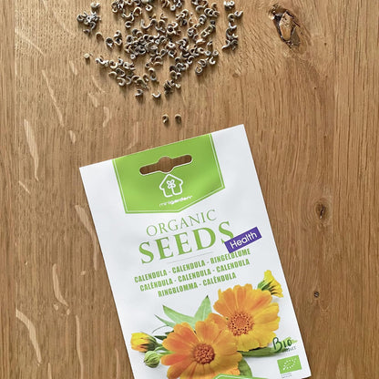 Certified Organic Calendula Seeds – 100% Natural & Non-GMO, High Germination, Open-Pollinated & Reproducible – Ideal for Home Gardens & Farms – 150-175 Seeds
