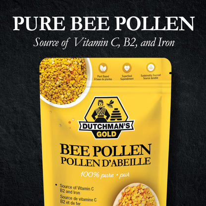 Dutchman’s Gold Bee Pollen Granules 250g – 100% Pure Canadian Dried Bee Pollen Superfood | Rich in Vitamins, Minerals & Protein
