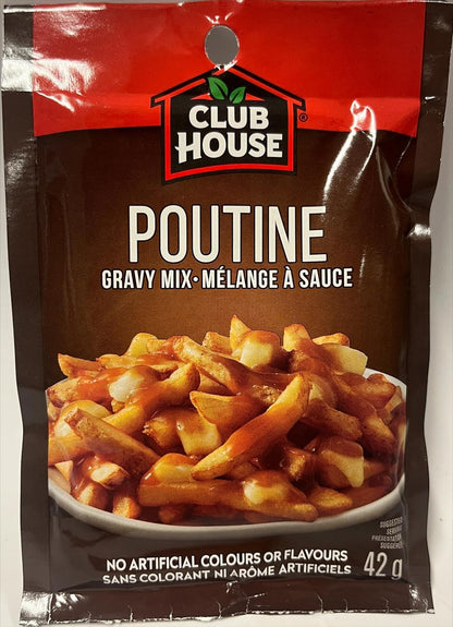 Club House, Dry Sauce powder /Seasoning/Marinade Mix, Poutine Gravy, 42g (Pack of 12) - (Packaging may vary)