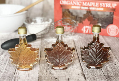 47 North Pure Real Organic Maple Syrup | 3 x 50ml Gift Set / Sampler Pack | Grade A Amber, Dark, Very Dark with a Velvety Smooth Texture | Perfect for Holidays, Christmas, Birthdays
