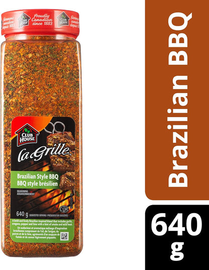Club House La Grille, Grilling Made Easy, Brazilian BBQ Seasoning, 640g