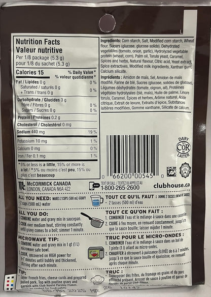 Club House, Dry Sauce powder /Seasoning/Marinade Mix, Poutine Gravy, 42g (Pack of 12) - (Packaging may vary)