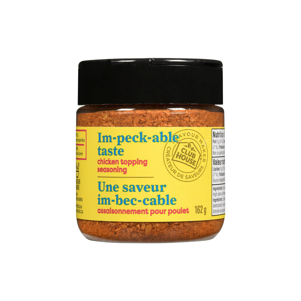 Club House Flavour Maker Chicken Topping Seasoning, Sea Salt, Garlic and Smoked Paprika Topper for Chicken, Pork, and Vegetables, Savoury Flavour, 162 g