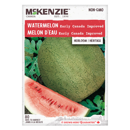 Watermelon, Early Canada Improved Seeds Citrullus lanatus