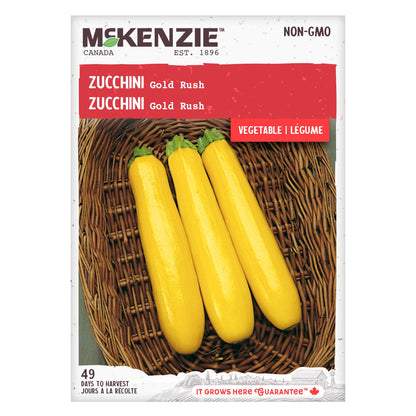Zucchini, Gold Rush Seeds Cucurbita pepo