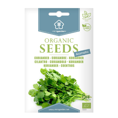 Certified Organic Coriander Seeds – 100% Natural & Non-GMO, High Germination, Open-Pollinated & Reproducible – Ideal for Home Gardens & Farms – 240-300 Seeds