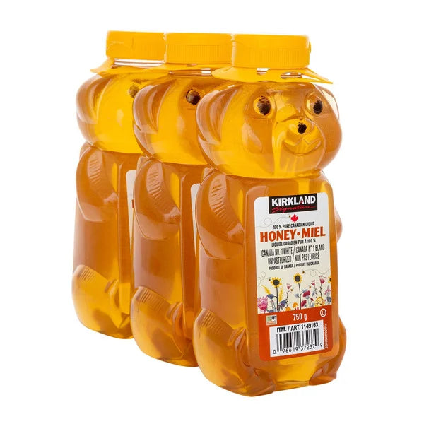 Canadian honey bears Kirkland Signature 100% Pure Liquid Honey 3 * 750 g