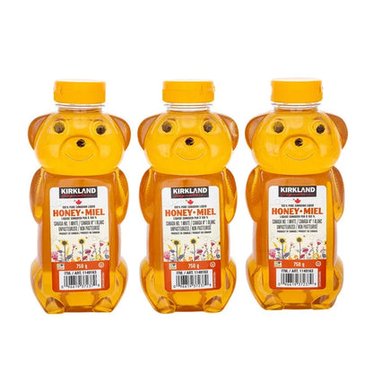 Canadian honey bears Kirkland Signature 100% Pure Liquid Honey 3 * 750 g