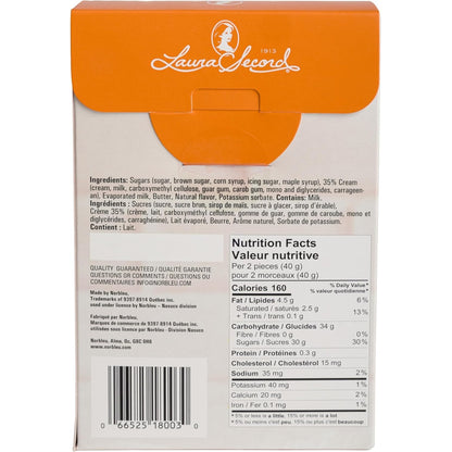 Laura Secord, Box of Maple Fudge, Individually Wrapped Pieces, 180 Grams