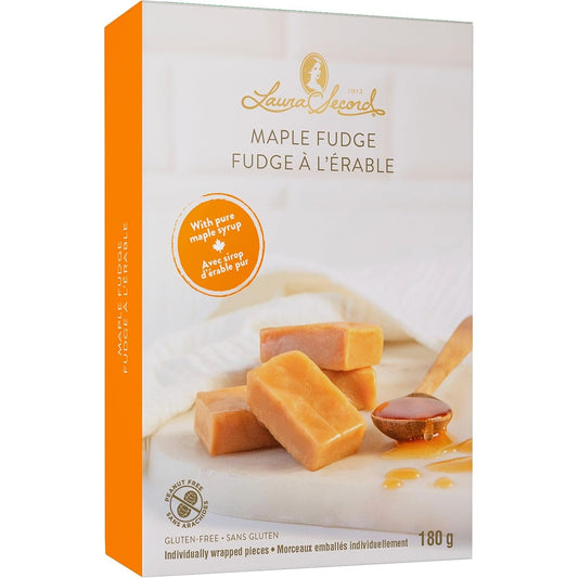Laura Secord, Box of Maple Fudge, Individually Wrapped Pieces, 180 Grams
